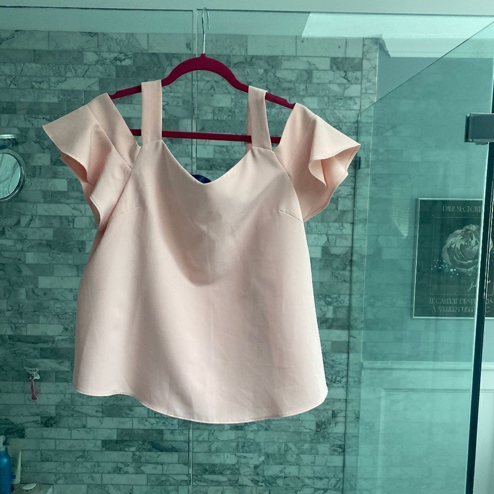 Blue Rain cold shoulder top